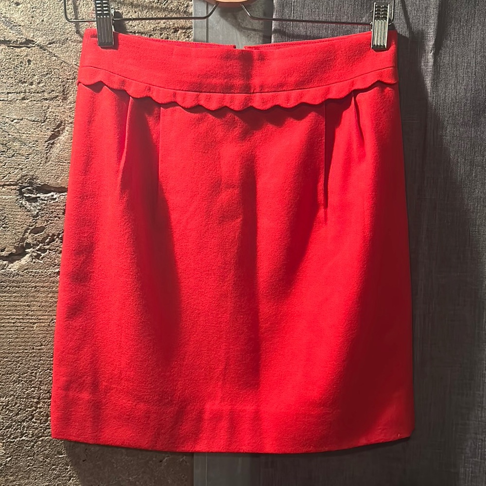 Women’s Size 00 J Crew Red Skirt *Great Condition*